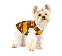 Style Floral d'automne Nature d'automne,T-Shirt sans Manches en Coton pour Animaux de Compagnie, Gilet Respirant, Extensible et Doux,L