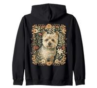 Style Floral de Norwich Terrier William Morris Sweat à Capuche