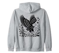 Style folkart Art Aigle Chauve Audacieux Sweat à Capuche