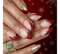 Style français festif avec flocons de neige dorés à paillettes pour fêtes de fin d'année et événements spéciaux Faux pour Noël