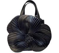 Style français Sac à main de soirée pour femme fille élégant sac à bandoulière fleur sac de soirée en cuir PU, Noir , One Size
