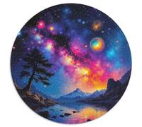 Style Galactique Puzzle pour Adultes 1000 Pièces Cool Galaxy Impossible Difficile pour Toute La Famille Décoration Familiale (67.5x67.5cm)