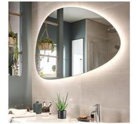 STYLE GLASS Miroir Salle de Bain avec éclairage Argo 80x54 cm, Miroir LED Coiffeuse Moderne, IP20, Rétroéclairé intégré, luminaire Makeup
