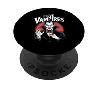 Style gothique « I Love Vampires » PopSockets PopGrip Adhésif