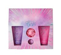 Style & Grace Glitz & Glam Glimmer Coffret cadeau Eco Packaging 110 ml Gel douche + 110 ml Lotion pour le corps + 80 g de bain pétillant + 1 fleur de douche