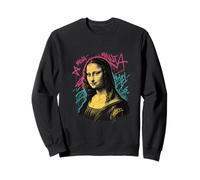 Style Graffiti Mona Lisa Street Art avec des Couleurs Vives Sweatshirt