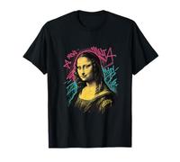 Style Graffiti Mona Lisa Street Art avec des Couleurs Vives T-Shirt