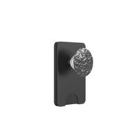 Style Graphique Abstrait Vagues flottantes Gris Moderne PopSockets PopWallet pour MagSafe
