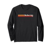 Style Graphique Vintage des années 1980 Big Bear Lake Californie Manche Longue