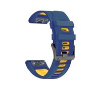 (Style I Garmin Fenix 7, Multicolor) Dual-color Watch Band for Garmin Fenix 7/Forerunner 965/955/945/935,Smooth Silicone Soft Strap+Yello