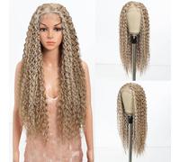 Style Icon Perruque synthétique bouclée avec raie au milieu pour femme noire - 76,2 cm (HL23B/APRIC)