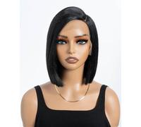 Style Icon Perruques Lace Front Wigs Droite Synthetique 9“/22cm Perruque Courte Raide Devant En Dentelle Short Bob Wig Perruque Pour Femmes