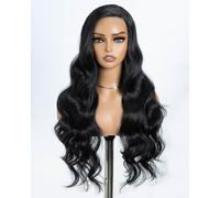 Style Icon perruques Lace Front Wigs Synthetique 70cm Longue Perruque Ondulée Devant En Dentelle Raie À Côté Perruque Pour Femmes Fibres Résistantes À La Chaleur