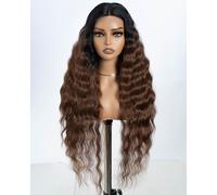 Style Icon perruques Lace Front Wigs Synthetique 76cm Longue Perruque Ondulée Devant En Dentelle Perruque Pour Femmes Fibres Résistantes À La Chaleur