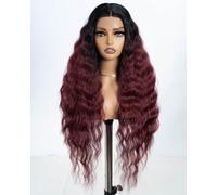 Style Icon perruques Lace Front Wigs Synthetique 76cm Longue Perruque Ondulée Devant En Dentelle Perruque Pour Femmes Fibres Résistantes À La Chaleur