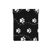 Style imprimé Pattes de Chien Noir, Sac de Rangement pour Femmes, Portefeuille supérieur à Presser, Petit Porte-Monnaie, Pochette de Changement