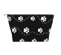 Style imprimé Pattes de Chien Noir, Trousse de Toilette Trousse de Maquillage Sac à cosmétiques Trousse de Toilette de Voyage Portable