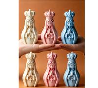 Style INS Bougie 3D Couronne - Parfum de forme de prière vintage, décoration de bureau de chambre de haute qualité Cire