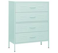 Style intemporel - Commode salon/armoire à tiroirs - Bleu - Commode Vert menthe 80x35x101,5cm Acier @4310557