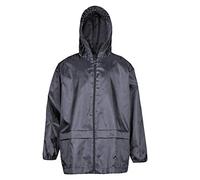 Style It Up Kagouls Veste de pluie à capuche pour enfants - Unisexe garçons et filles - Imperméable, respirant, léger - Pour enfants de 7 à 13 ans, gris foncé, 9-10 ans
