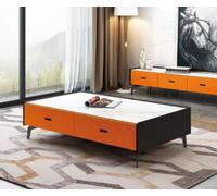 Style italien meubles table basse verre tables design table salon orange