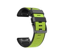 (Style J Garmin Fenix 7X, Black) Diamond Texture Watch Band for Garmin Tactix 7 Pro/Fenix 7X/6X Pro/5X Plus,26mm Dual-color Silicone