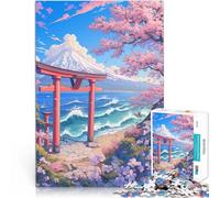 Style Japonais 5 Puzzles de 1000 pièces pour Adultes Jouets addictifs pour Le défi de l'intelligence cérébrale Une œuvre d'art 38x26cm