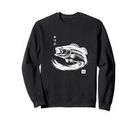 Style Japonais de pêche à l'achigan à Grande Bouche Sweatshirt