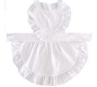 Style Japonais Élégant Coton Salopette Tablier Soubrette Dentelle Pull Déguisement Ruche Bavoir Tabliers, Serveuse Cosplay Tablier, Baking Cuisine pour Femme Filles, Nettoyage Accessoire - A