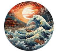 Style Japonais est poubelle1000 Pièces Puzzles pour Adultes Et Enfants Puzzle Circulaire, Jeu D'Intelligence, Art, DécoRation, Cadeau, Difficile, Impossible1000pcs (67.5x67.5cm)