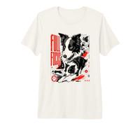 Style Japonais Harajuku Border Collie T-Shirt Haut de Gamme