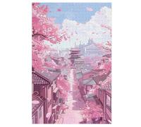 Style Japonais Puzzle Adulte 1000 Pièces Artisanat Cadeau Famille Puzzles Jouet en Bois Cadeau Unique Décoration Intérieure （78×53cm）