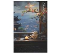 Style Japonais Puzzles Adulte 1000 Pieces Cadeau Famille Puzzle Classique 3D Puzzle EnfantsJouet en Bois Cadeau Unique Décoration Intérieure （78×53cm）