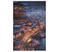 Style Japonais - Puzzles Adulte - Puzzle en Bois 1000 Pièces - - Challenge Puzzle - Adultes Et Enfants Dès 12 Ans - Puzzle De Qualité Supérieure （78×53cm）