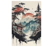 Style Japonais Puzzles en Bois, De Décompression Puzzle, pour Adultes Enfants 1000 Pièces Jouets De Décompression (78×53cm)
