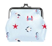 Style Marin Sealife Pattern Coin Purses Wallets Vintage Pouch Bags for Gift
