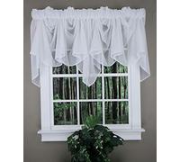 Style Master Swags à gogo : Splendor Batiste, 100" L X 29" L, cantonnière feston Transparent Blanc