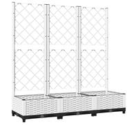 Style minimaliste - Bac à fleur - Jardinière avec treillis - Blanc 120x40x121,5 cm PP - Pour jardin dfa7705823