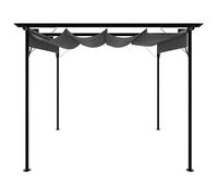 Style minimaliste - Décor jardin - Pergola avec toit rétractable anthracite 3x3 m acier 180 g/m² - Support Grimpant df5596178