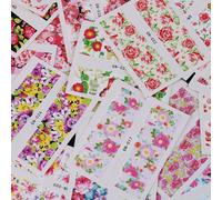 Style Mixte 48 Pièces Fleur Eau Ongles Autocollants Décalcomanies Daisy Rose Pointe De Transfert Filigrane Flore Peinture Curseur Manucure Décoration