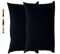 Style moderne Taie d'oreiller 50x70 40x60 30x50 Beige Taie oreiller 60x80 Housse de Coussin Canapé Velours noir Rectangle Throw Pillow Covers pour Salon Sofa Chambre Modernes Couverture oreiller(3 Bla
