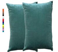 Style moderne Taie d'oreiller 50x70 40x60 30x50 Beige Taie oreiller 60x80 Housse de Coussin Canapé Velours noir Rectangle Throw Pillow Covers pour Salon Sofa Chambre Modernes Couverture oreiller(3 Blu