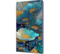 Style nordique Diamond Painting, Peinture Diamant Fleur Diamond Painting Adulte, Bricolage 5D Cristal Strass Point de Croix Broderie Diamant Loisirs Créatifs Adultes Murale Décoration 30x60cm bd22-4h