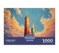 Style of Animated Movie Aesthetic Create 1000 Pcs Carton Extra-épais Coffret De Puzzles Bold Color Urban Stimulant Et Éducatif Jeu Créatif Puzzles pour Adultes Et Enfants 52x38cm/1000pcs