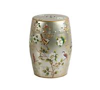 Style Pastoral européen Tambour en céramique Tabouret Pieds Chaise de Maquillage Support de Fleur Motif Floral Artisanat Chambre à Coucher Jardin décoration