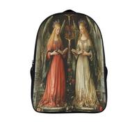 Style peinture à l'huile Décontractée Sac À Dos Enfants Cartables Deux déesses dans une église Fille Garçons Sac D'école Pour Scolaire Ou Voyage 16 inch