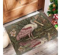 Style Peinture l'huile Paillasson D'Entrée Discret Absorbant - - Antidérapant -Spatule Rosée Tapis De Sol pour Entrée d'animaux Domestiques Cuisine Salle De Bain - Gris-Vert