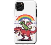Style Pixel Art Dragon T-Rex Tyrannosaure Graphiques 8 Bits Coque pour iPhone 11 Pro Max