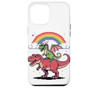 Style Pixel Art Dragon T-Rex Tyrannosaure Graphiques 8 Bits Coque pour iPhone 12 Pro Max