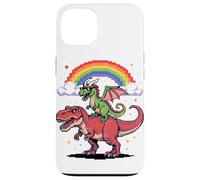 Style Pixel Art Dragon T-Rex Tyrannosaure Graphiques 8 Bits Coque pour iPhone 13